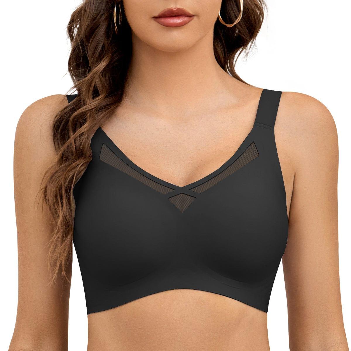 FallSweet Black / L FallSweet Women Seamless Wire Free Push Up Bra