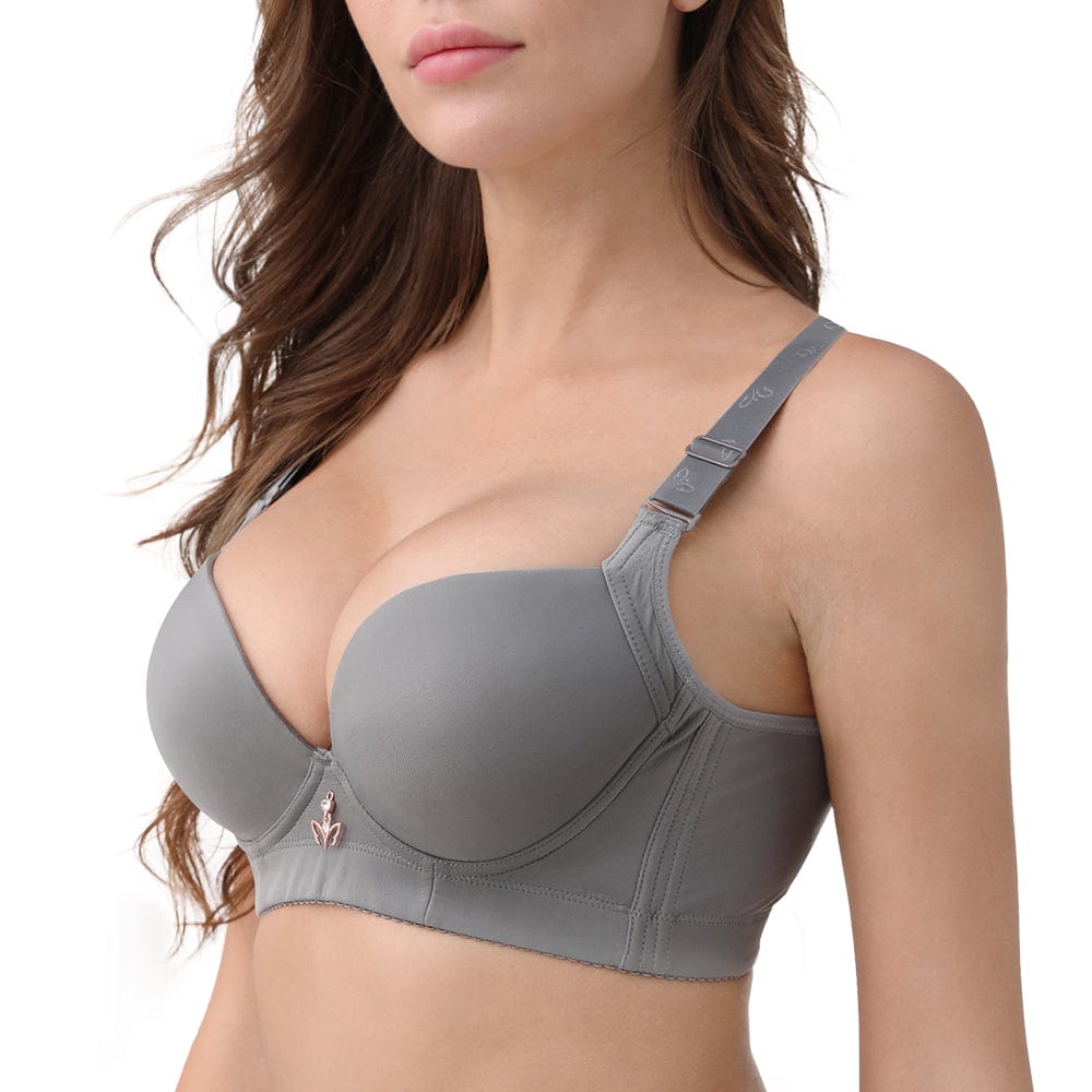 FallSweet Bra Grey / 34 / A "Hide Back Fat"  Padded Underwire T-shirt Bra