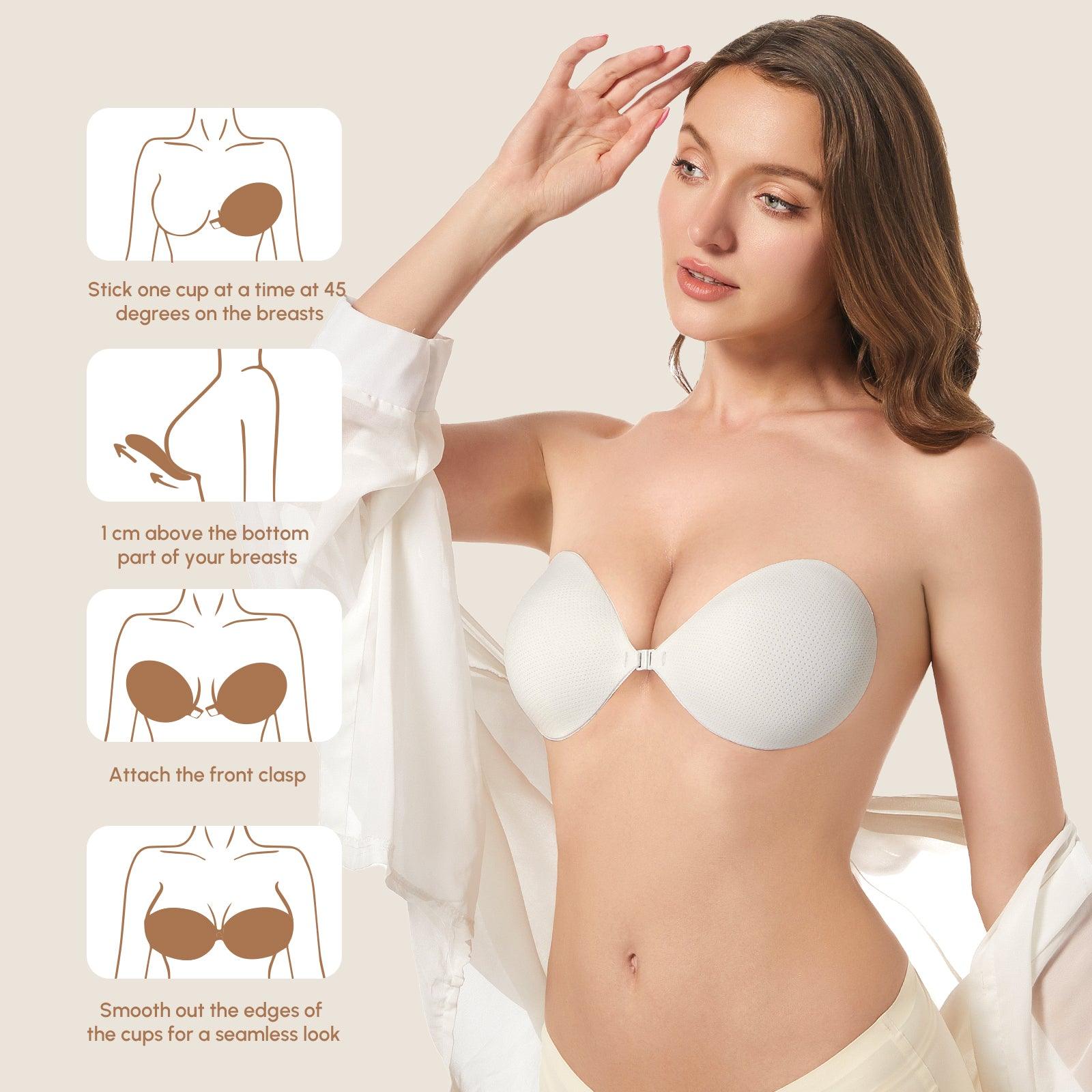 FallSweet bra "Invisible Bra" Adhesive Bra Backless Strapless Sticky No Show Reusable