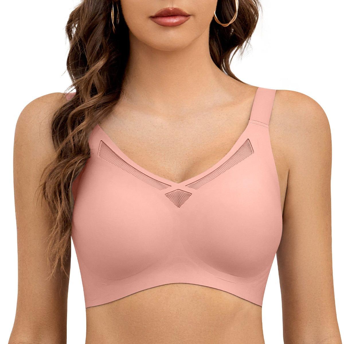 FallSweet Pink / L FallSweet Women Seamless Wire Free Push Up Bra