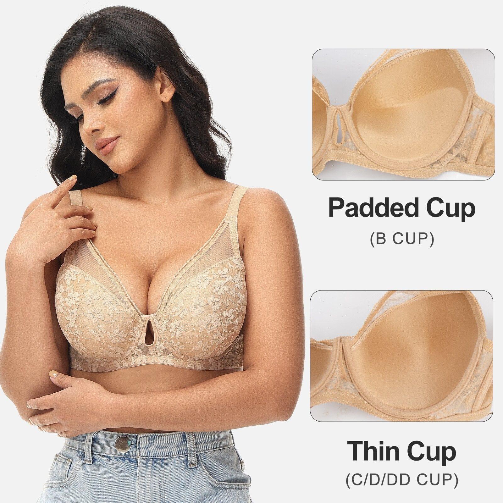 FallSweet push up bras "Add one Cup" Lace Push Up Bras Underwire Padded Sexy Brassiere