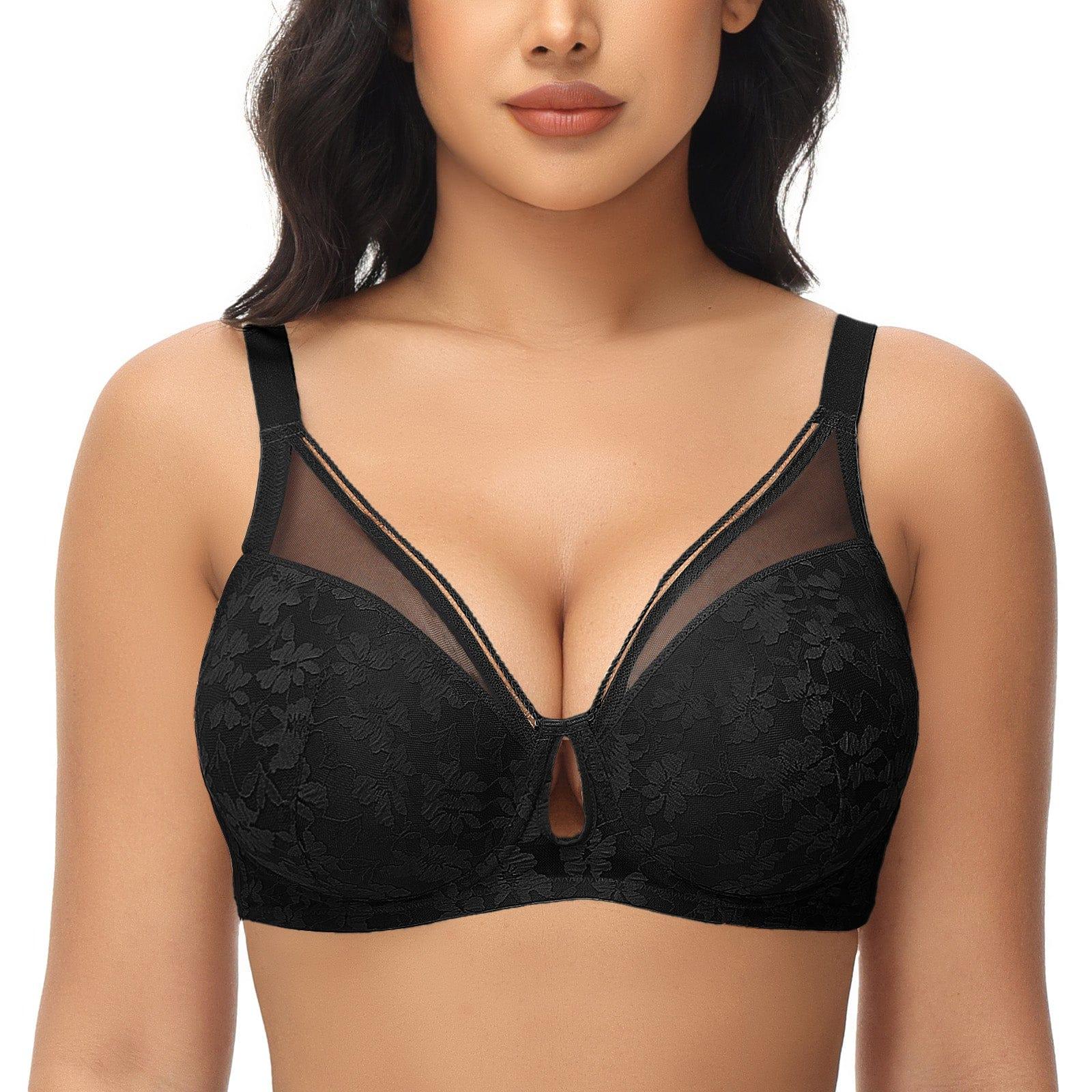 FallSweet push up bras Black / 34 / B "Add one Cup" Lace Push Up Bras Underwire Padded Sexy Brassiere