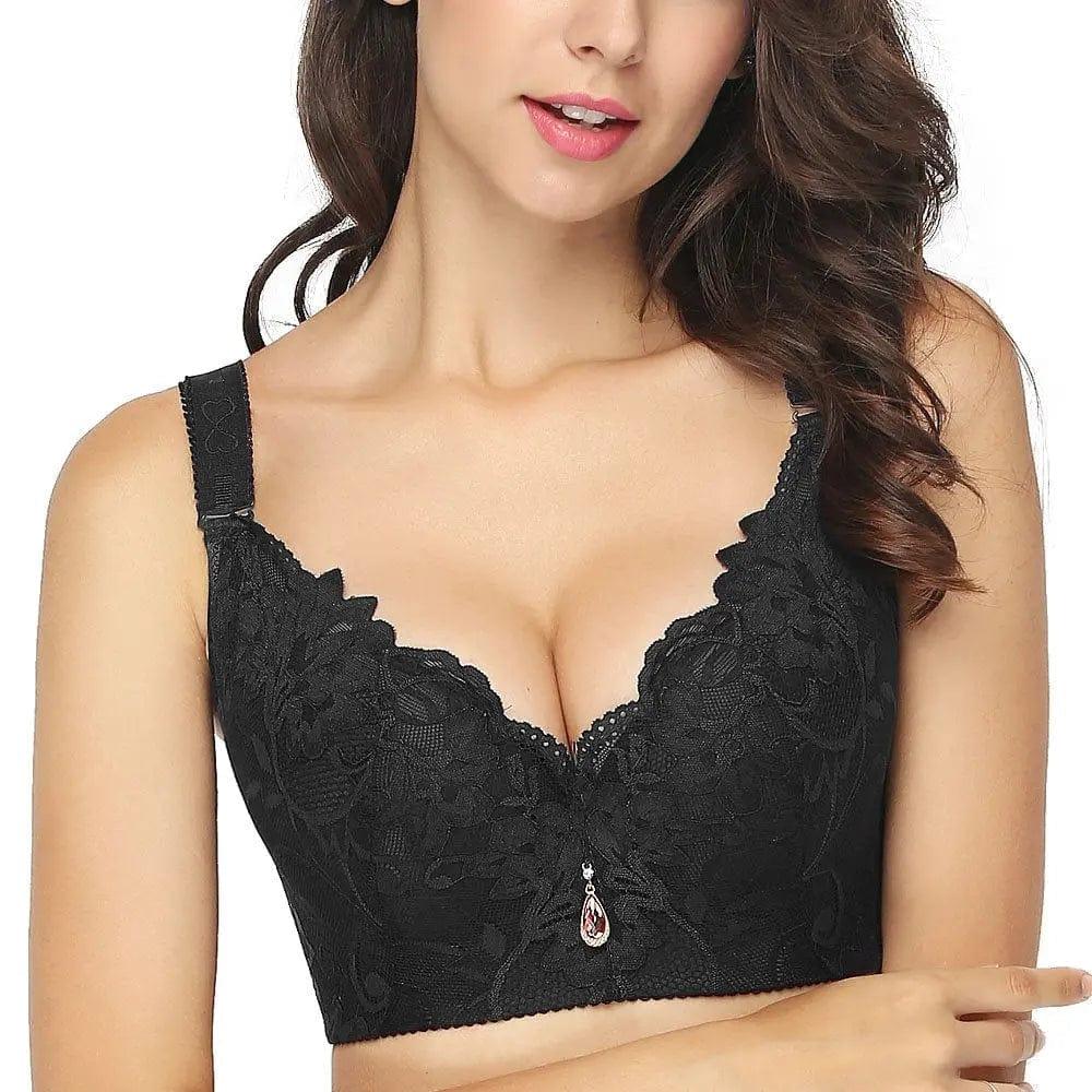 FallSweet Bra Black / C / 34 The U-shaped back Underwire Lace Bra