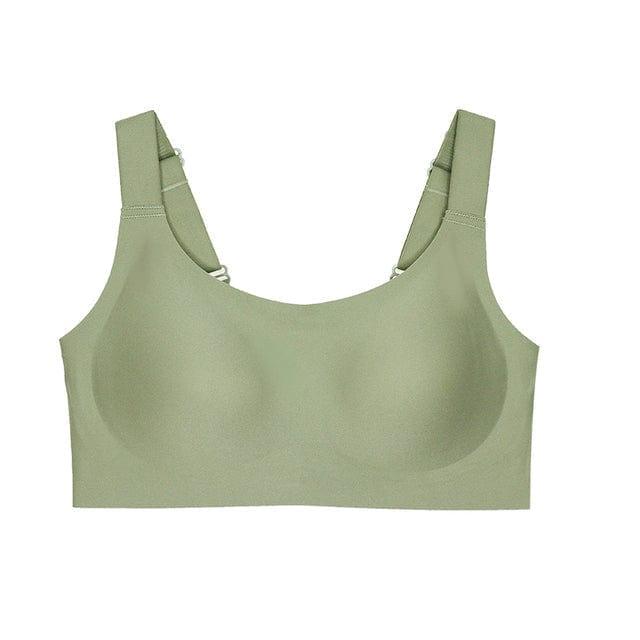 FallSweet Green / M "Full Coverage" Stretch Gel Bra